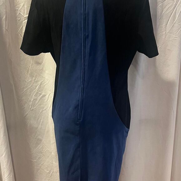 Vintage Dress Two Tone Blue and Black   Sag-harbor Women's Size 14 - Picture 6 of 7